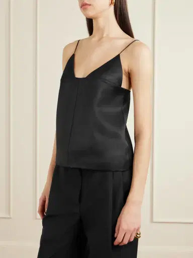 Brandon Maxwell The Bridges Paneled Wool And Silk-blend Top | Thumbnail 3 Brandon Maxwell The Bridges Paneled Wool And Silk-blend Top | Thumbnail 3