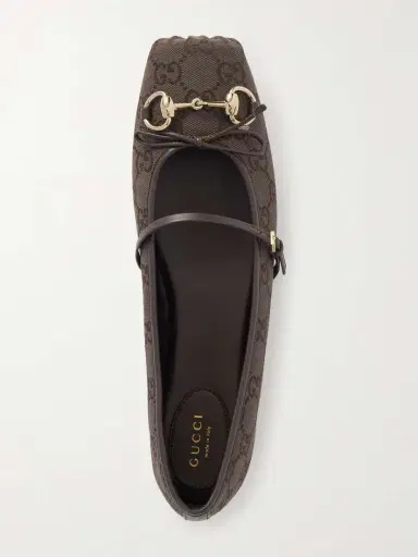 Gucci Horsebit-embellished Bow-detailed Canvas-jacquard Ballet Flats | Thumbnail 6 Gucci Horsebit-embellished Bow-detailed Canvas-jacquard Ballet Flats | Thumbnail 6