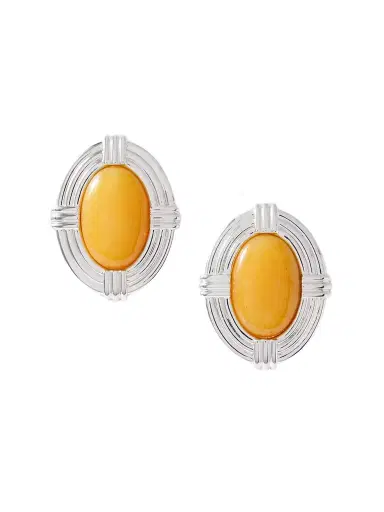 Julietta Hera Rhodium-plated Agate Earrings | Thumbnail 1 Julietta Hera Rhodium-plated Agate Earrings | Thumbnail 1