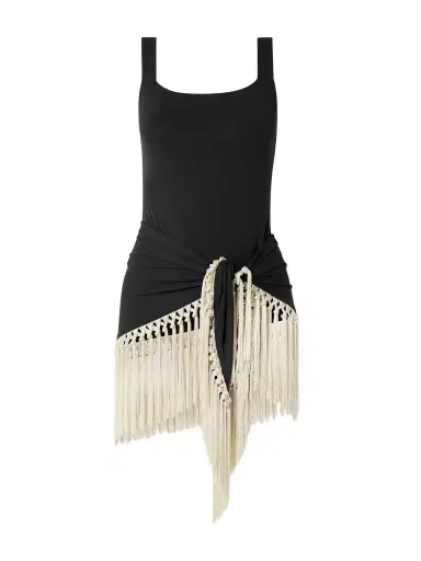 Taller Marmo Mini Lido Swimsuit And Fringed Pareo Set | Thumbnail 1 Taller Marmo Mini Lido Swimsuit And Fringed Pareo Set | Thumbnail 1