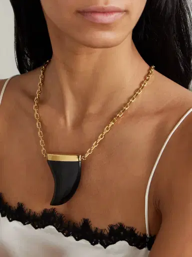 Isabel Marant Gold-tone Bone Pendant Necklace | Thumbnail 2 Isabel Marant Gold-tone Bone Pendant Necklace | Thumbnail 2