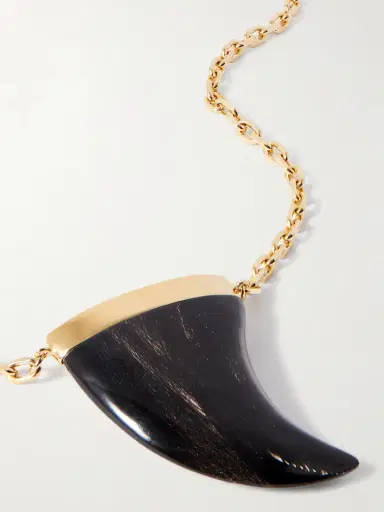 Isabel Marant Gold-tone Bone Pendant Necklace | Thumbnail 4 Isabel Marant Gold-tone Bone Pendant Necklace | Thumbnail 4