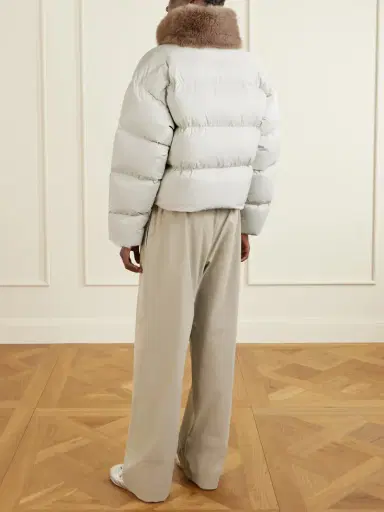 Balenciaga Plush-trimmed Padded Quilted Shell Down Jacket | Thumbnail 4 Balenciaga Plush-trimmed Padded Quilted Shell Down Jacket | Thumbnail 4