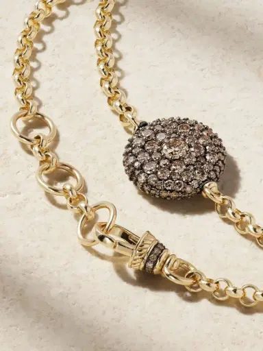 Lucy Delius Pocket Watch Rhodium-plated, 14-karat Gold And Diamond Bracelet | Thumbnail 3 Lucy Delius Pocket Watch Rhodium-plated, 14-karat Gold And Diamond Bracelet | Thumbnail 3