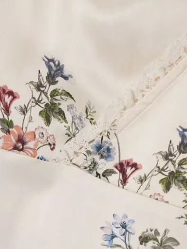 DÔEN Tahlia Lace-trimmed Floral-print Silk-charmeuse Midi Dress | Thumbnail 4 DÔEN Tahlia Lace-trimmed Floral-print Silk-charmeuse Midi Dress | Thumbnail 4