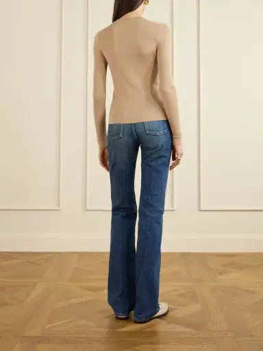 Saint Laurent Ribbed-knit Wool, Cashmere And Silk-blend Top | Thumbnail 4 Saint Laurent Ribbed-knit Wool, Cashmere And Silk-blend Top | Thumbnail 4