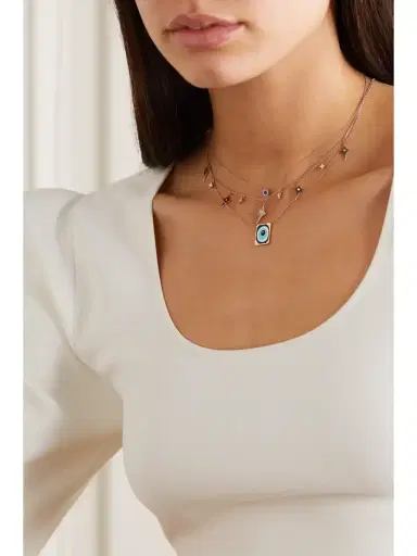 Diane Kordas 18-karat Rose Gold, Enamel And Diamond Necklace | Thumbnail 5 Diane Kordas 18-karat Rose Gold, Enamel And Diamond Necklace | Thumbnail 5