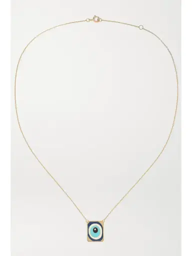 Diane Kordas 18-karat Rose Gold, Enamel And Diamond Necklace | Thumbnail 1 Diane Kordas 18-karat Rose Gold, Enamel And Diamond Necklace | Thumbnail 1