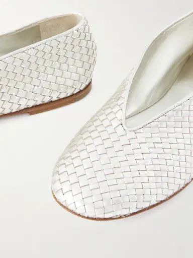 Bottega Veneta Rosa Metallic Intrecciato Leather Ballet Flats | Thumbnail 4 Bottega Veneta Rosa Metallic Intrecciato Leather Ballet Flats | Thumbnail 4