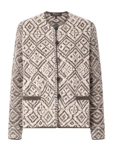 Loro Piana Jacquard-knit Cashmere Cardigan | Thumbnail 1 Loro Piana Jacquard-knit Cashmere Cardigan | Thumbnail 1