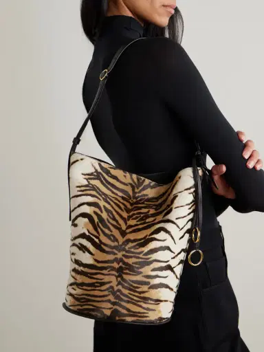 Alaïa Hip Small Leather-trimmed Tiger-print Calf Hair Tote | Thumbnail 2 Alaïa Hip Small Leather-trimmed Tiger-print Calf Hair Tote | Thumbnail 2