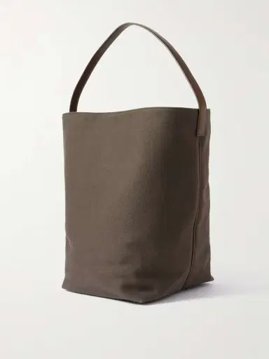 The Row N/s Large Leather-trimmed Cotton-twill Tote | Thumbnail 3 The Row N/s Large Leather-trimmed Cotton-twill Tote | Thumbnail 3