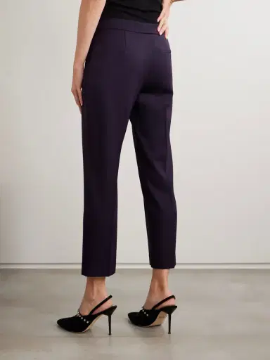 McQueen Cropped Grain De Poudre Wool Tapered Pants | Thumbnail 4 McQueen Cropped Grain De Poudre Wool Tapered Pants | Thumbnail 4