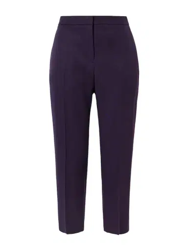McQueen Cropped Grain De Poudre Wool Tapered Pants | Thumbnail 1 McQueen Cropped Grain De Poudre Wool Tapered Pants | Thumbnail 1