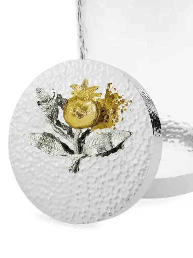 Michael Aram Medium Pomegranate Silver & Gold Canister - Grey Multi | Thumbnail 3 Michael Aram Medium Pomegranate Silver & Gold Canister - Grey Multi | Thumbnail 3