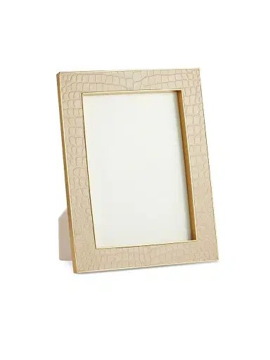 Aerin Croc-Embossed Leather Frame 4 x 6 | Thumbnail 1 Aerin Croc-Embossed Leather Frame 4 x 6 | Thumbnail 1
