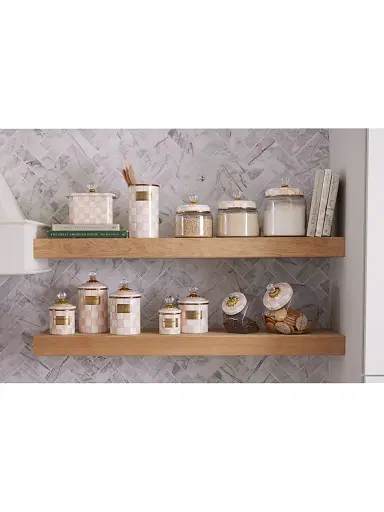 MacKenzie-Childs Medium Rosy Check Glass Kitchen Canister | Thumbnail 4 MacKenzie-Childs Medium Rosy Check Glass Kitchen Canister | Thumbnail 4
