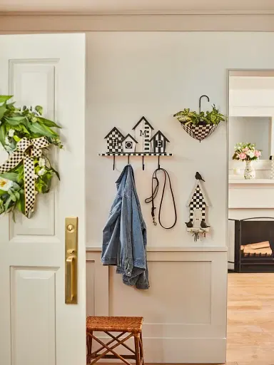 MacKenzie-Childs Courtly Check Birdhouse Wall Hook | Thumbnail 3 MacKenzie-Childs Courtly Check Birdhouse Wall Hook | Thumbnail 3