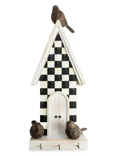 MacKenzie-Childs Courtly Check Birdhouse Wall Hook | Thumbnail 1 MacKenzie-Childs Courtly Check Birdhouse Wall Hook | Thumbnail 1