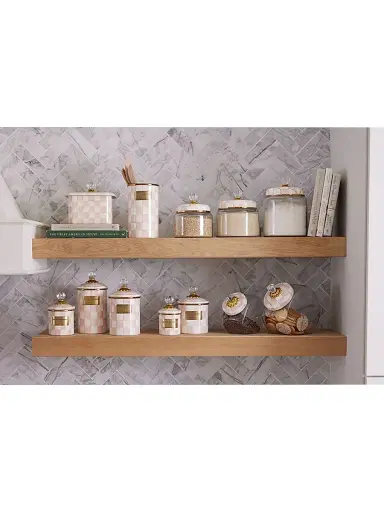 MacKenzie-Childs Rosy Check Enamel Demi Canister | Thumbnail 2 MacKenzie-Childs Rosy Check Enamel Demi Canister | Thumbnail 2