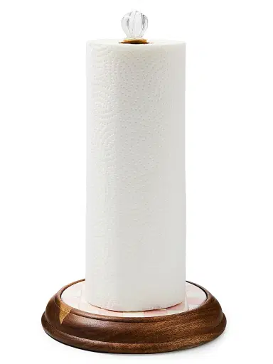 MacKenzie-Childs Rosy Check Wood Paper Towel Holder | Thumbnail 2 MacKenzie-Childs Rosy Check Wood Paper Towel Holder | Thumbnail 2