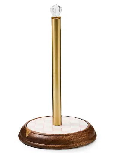 MacKenzie-Childs Rosy Check Wood Paper Towel Holder | Thumbnail 1 MacKenzie-Childs Rosy Check Wood Paper Towel Holder | Thumbnail 1