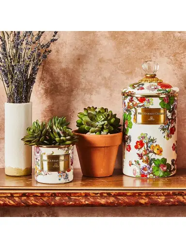 MacKenzie-Childs Flower Market Canister - White | Thumbnail 2 MacKenzie-Childs Flower Market Canister - White | Thumbnail 2