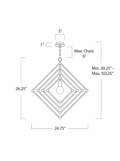 Regina Andrew Selena Square Chandelier | Thumbnail 7 Regina Andrew Selena Square Chandelier | Thumbnail 7