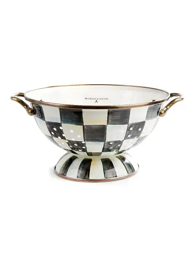 MacKenzie-Childs Courtly Check Enamel Colander | Thumbnail 1 MacKenzie-Childs Courtly Check Enamel Colander | Thumbnail 1