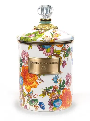 MacKenzie-Childs Flower Market Canister - White | Thumbnail 2 MacKenzie-Childs Flower Market Canister - White | Thumbnail 2