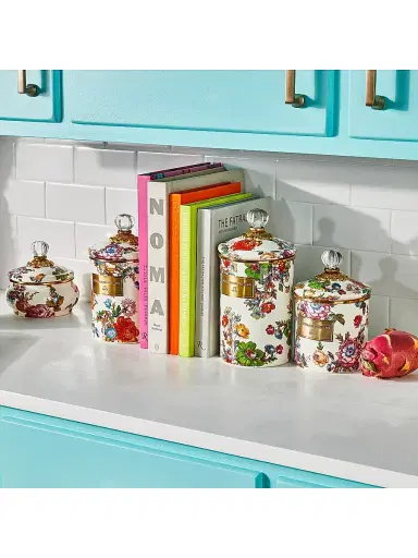 MacKenzie-Childs Flower Market Canister - White | Thumbnail 3 MacKenzie-Childs Flower Market Canister - White | Thumbnail 3