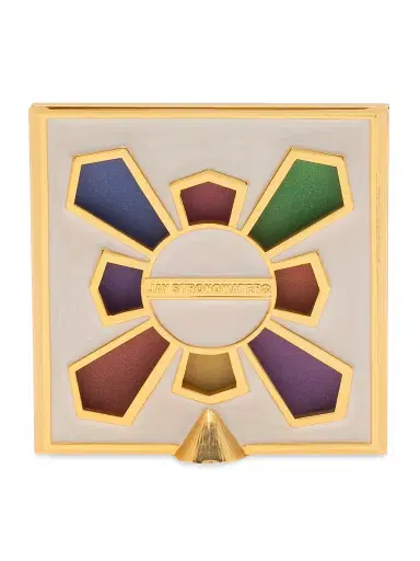 Jay Strongwater Leland 14K-Gold-Plated, Enamel & Glass Crystal 2" x 2" Square Frame - Rainbow | Thumbnail 2 Jay Strongwater Leland 14K-Gold-Plated, Enamel & Glass Crystal 2" x 2" Square Frame - Rainbow | Thumbnail 2