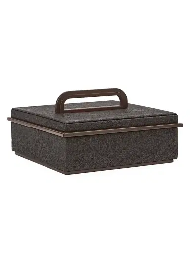 Addison Ross Faux Shagreen Box - Anthracite | Thumbnail 1 Addison Ross Faux Shagreen Box - Anthracite | Thumbnail 1