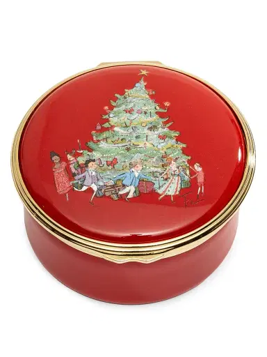 Halcyon Days Nutcracker Tree Scene 'O Tannenbaum' Enamel Music Box | Thumbnail 1 Halcyon Days Nutcracker Tree Scene 'O Tannenbaum' Enamel Music Box | Thumbnail 1