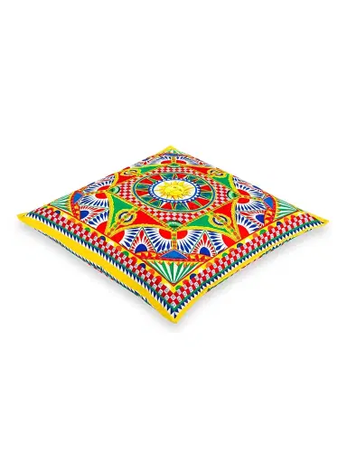 Dolce & Gabbana Carretto Canvas Cushion - Red | Thumbnail 2 Dolce & Gabbana Carretto Canvas Cushion - Red | Thumbnail 2