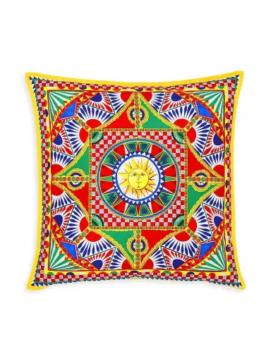 Dolce & Gabbana Carretto Canvas Cushion - Red | Thumbnail 1 Dolce & Gabbana Carretto Canvas Cushion - Red | Thumbnail 1