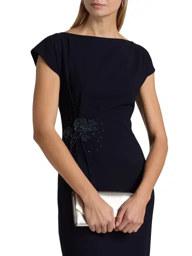 Sachin & Babi Women's Kelly Embellished Stretch-Crepe Column Gown - Midnight | Thumbnail 6 Sachin & Babi Women's Kelly Embellished Stretch-Crepe Column Gown - Midnight | Thumbnail 6