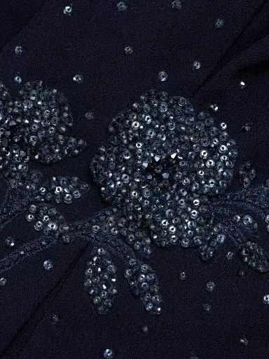 Sachin & Babi Women's Kelly Embellished Stretch-Crepe Column Gown - Midnight | Thumbnail 7 Sachin & Babi Women's Kelly Embellished Stretch-Crepe Column Gown - Midnight | Thumbnail 7