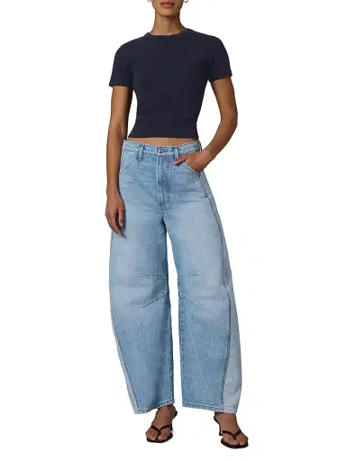 Joe's Jeans Women's The Baby Cotton-Blend T-Shirt - French Navy | Thumbnail 2 Joe's Jeans Women's The Baby Cotton-Blend T-Shirt - French Navy | Thumbnail 2