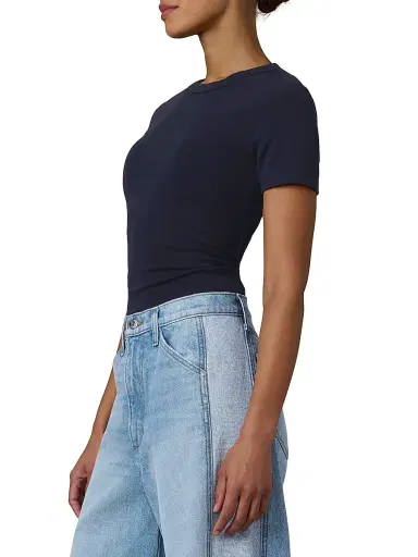 Joe's Jeans Women's The Baby Cotton-Blend T-Shirt - French Navy | Thumbnail 4 Joe's Jeans Women's The Baby Cotton-Blend T-Shirt - French Navy | Thumbnail 4