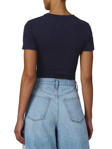 Joe's Jeans Women's The Baby Cotton-Blend T-Shirt - French Navy | Thumbnail 5 Joe's Jeans Women's The Baby Cotton-Blend T-Shirt - French Navy | Thumbnail 5