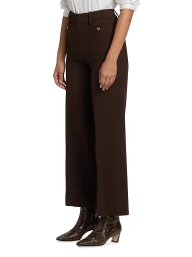 Frame Women's Slim Palazzo Pleated Trousers - Americano - Size 12 | Thumbnail 4 Frame Women's Slim Palazzo Pleated Trousers - Americano - Size 12 | Thumbnail 4