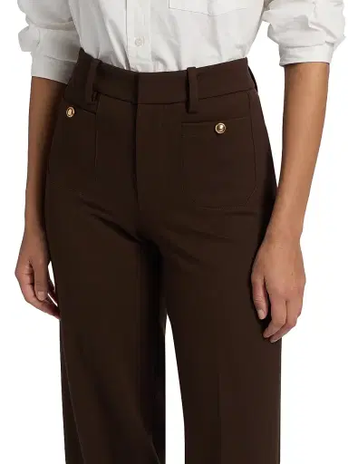 Frame Women's Slim Palazzo Pleated Trousers - Americano - Size 12 | Thumbnail 6 Frame Women's Slim Palazzo Pleated Trousers - Americano - Size 12 | Thumbnail 6