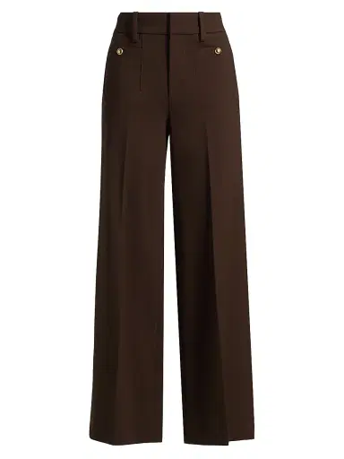 Frame Women's Slim Palazzo Pleated Trousers - Americano - Size 12 | Thumbnail 1 Frame Women's Slim Palazzo Pleated Trousers - Americano - Size 12 | Thumbnail 1