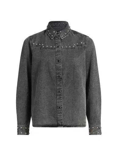RAILS Women's Vinea Studded Point-Collar Denim Shirt | Thumbnail 1 RAILS Women's Vinea Studded Point-Collar Denim Shirt | Thumbnail 1