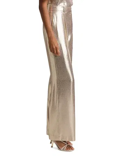 Ramy Brook Women's Izzy Metallic Silk-Blend Wide-Leg Pants - Gold | Thumbnail 4 Ramy Brook Women's Izzy Metallic Silk-Blend Wide-Leg Pants - Gold | Thumbnail 4