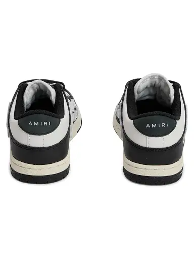 Amiri Kid's Skel Bi-Color Leather Low-Top Sneakers - Black White 13 (Child) | Thumbnail 3 Amiri Kid's Skel Bi-Color Leather Low-Top Sneakers - Black White 13 (Child) | Thumbnail 3