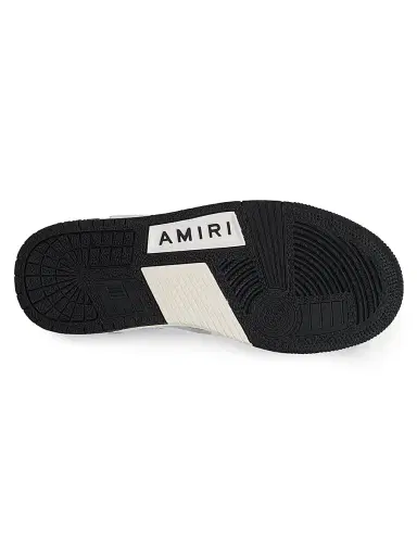 Amiri Kid's Skel Bi-Color Leather Low-Top Sneakers - Black White 13 (Child) | Thumbnail 4 Amiri Kid's Skel Bi-Color Leather Low-Top Sneakers - Black White 13 (Child) | Thumbnail 4