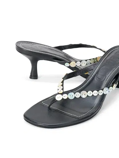 Staud Women's Freja 60MM Leather Thong Sandals - Mother Of Pearl - Size 11 | Thumbnail 4 Staud Women's Freja 60MM Leather Thong Sandals - Mother Of Pearl - Size 11 | Thumbnail 4