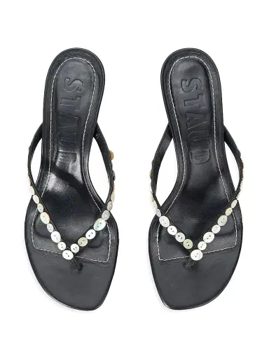 Staud Women's Freja 60MM Leather Thong Sandals - Mother Of Pearl - Size 11 | Thumbnail 5 Staud Women's Freja 60MM Leather Thong Sandals - Mother Of Pearl - Size 11 | Thumbnail 5